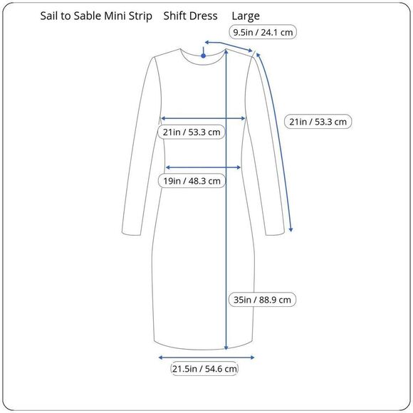 Sail to Sable Womens Size L Blue White Textured Striped Cotton Mini Shift Dress - Picture 4 of 15